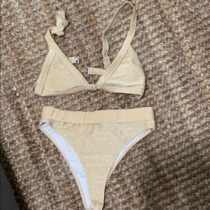 Shein gold bikini